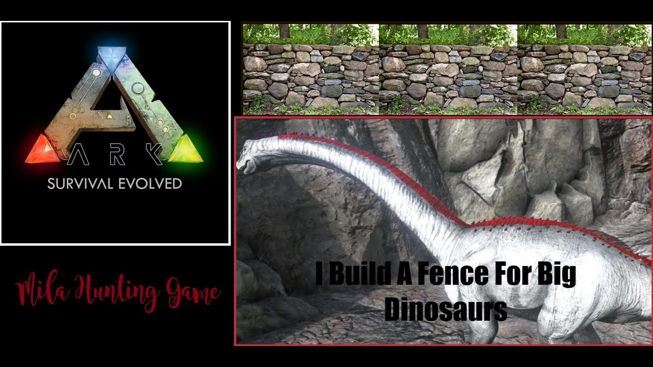 ARK: Survival Evolved: I BUILD A FENCE FOR DINO'S - END / MAP THE ISLAND / Mila Hunting Game 4K # 41