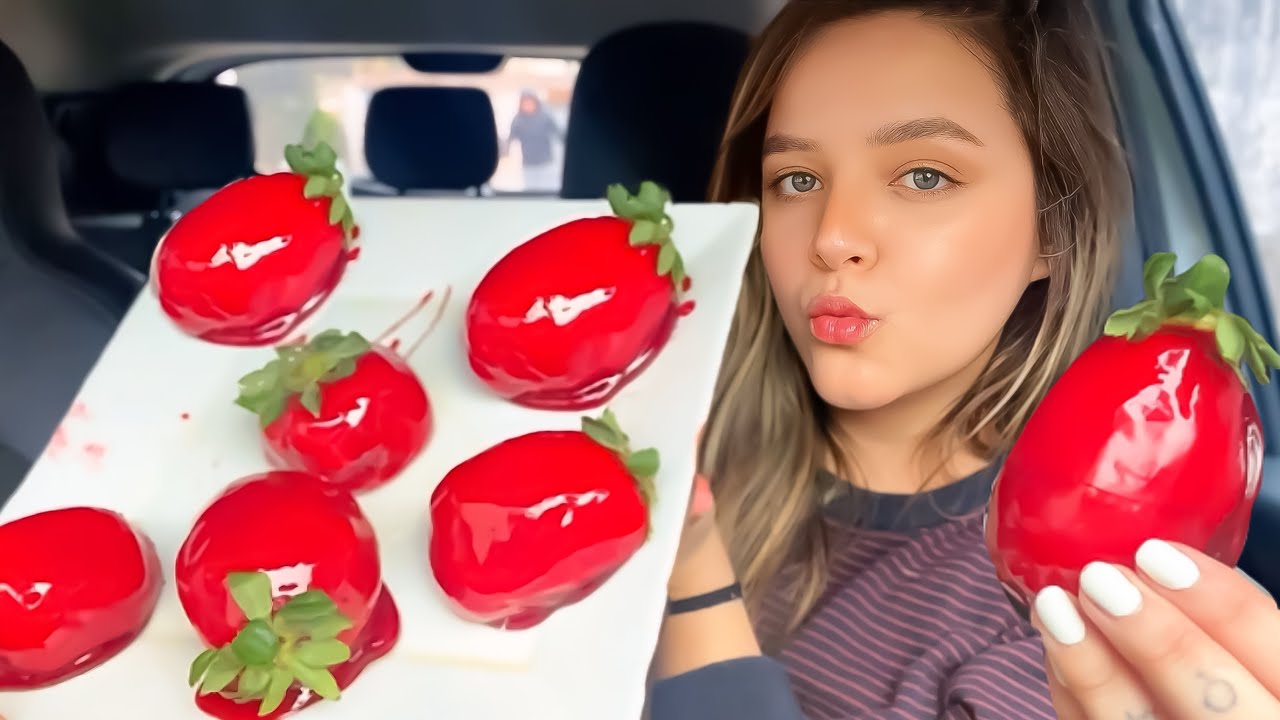 MORANGO DO AMOR VIRAL 🍓  *MUITO CROCANTE* MUKBANG BRASIL | CAMILE ASMR