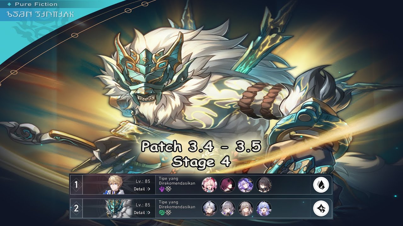 Pure Fiction 3.4 - 3.5 Stage 4 |  Kafka DoT & Phainon True Damage Team (Honkai Star Rail)