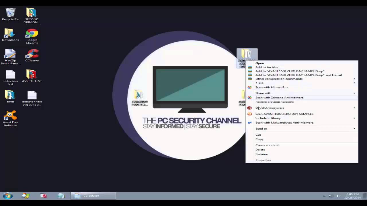 AVG vs Avast vs Avira vs Comodo (Best free antivirus detection?)