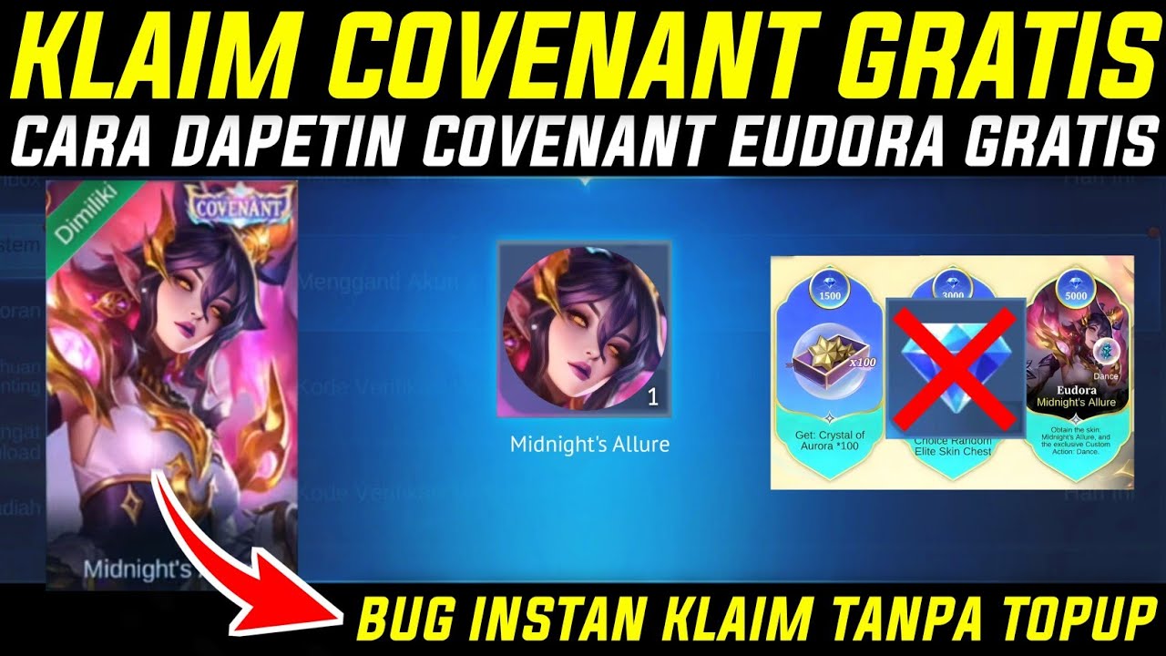CARA DAPETIN SKIN EUDORA COVENANT GRATIS TANPA TOP UP DIAMOND - BURUAN AMBIL EUDORA COVENANT GRATIS