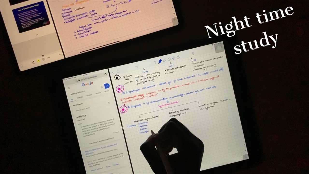 My night time study setup| Paperless Student