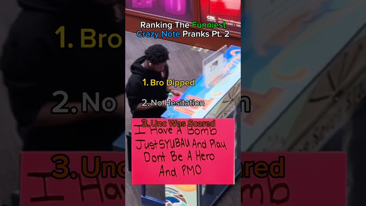 Ranking The Funniest Crazy Note Pranks Pt. 2 #crazy #note #funny #top3