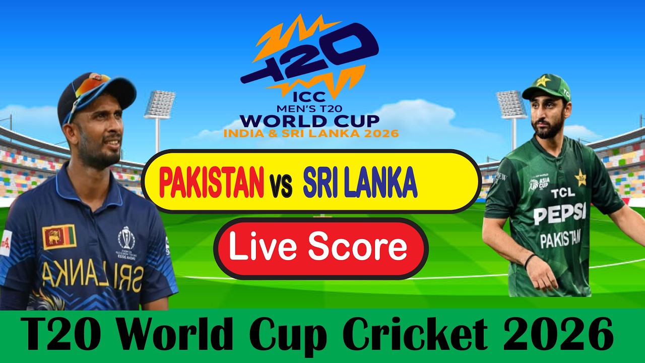 PAK vs SL Live Score Today | T20 World Cup 2026 Super 8 | Pakistan vs Sri Lanka Live.