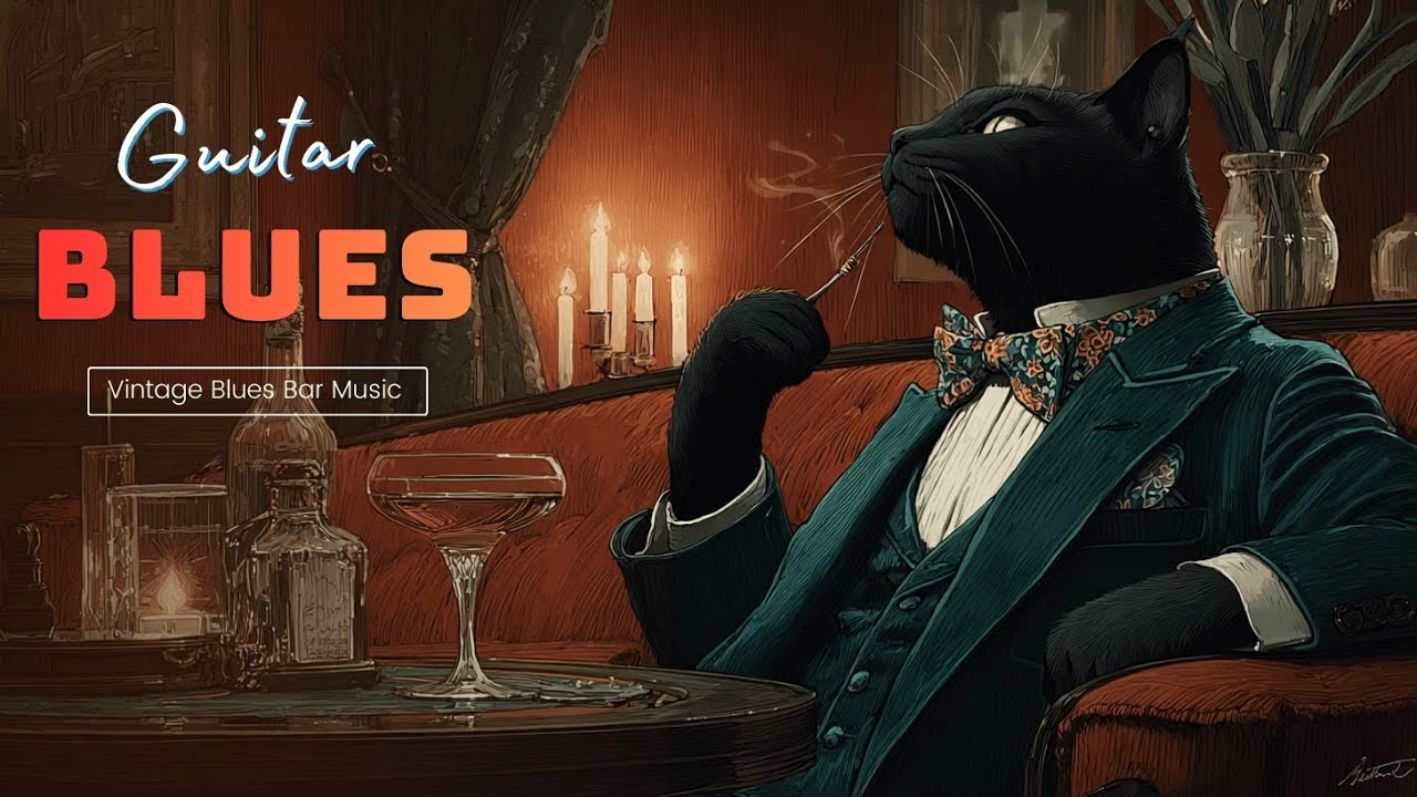 Vintage Blues Bar Music ~ Плавный ретро-гитарный блюз для классического вечера в лаунже
