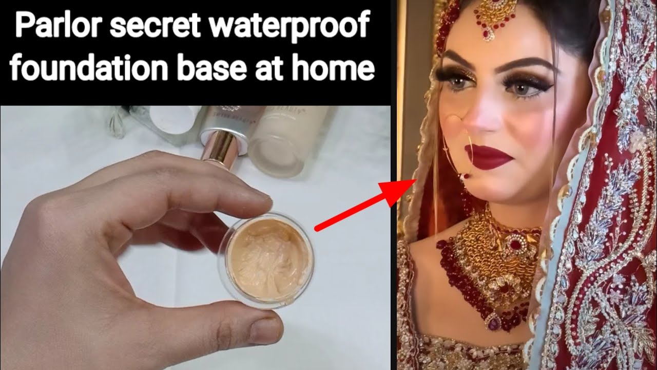 Parlour Secret 💯 Waterproof Foundation base at  home😮| Waterproof Foundation for Daily use