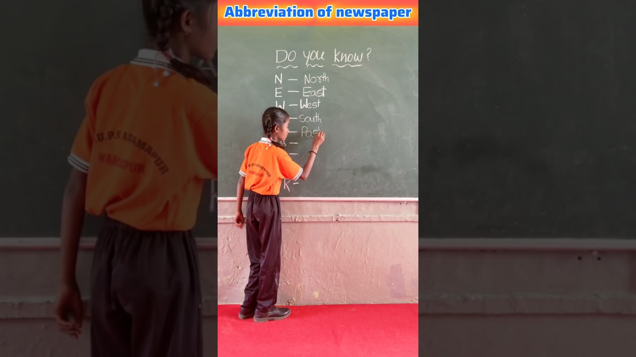 Abbreviation of newspaper / innovative ideas #education #school #students #youtubeshorts