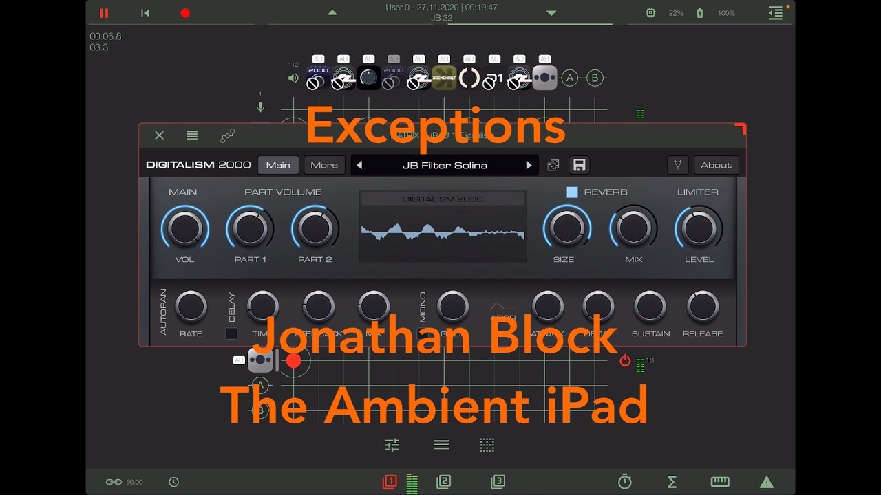 Exceptions (with AudioKit Digitalism 2000, Digital D1, apeMatrix, Rozeta) - The Ambient iPad
