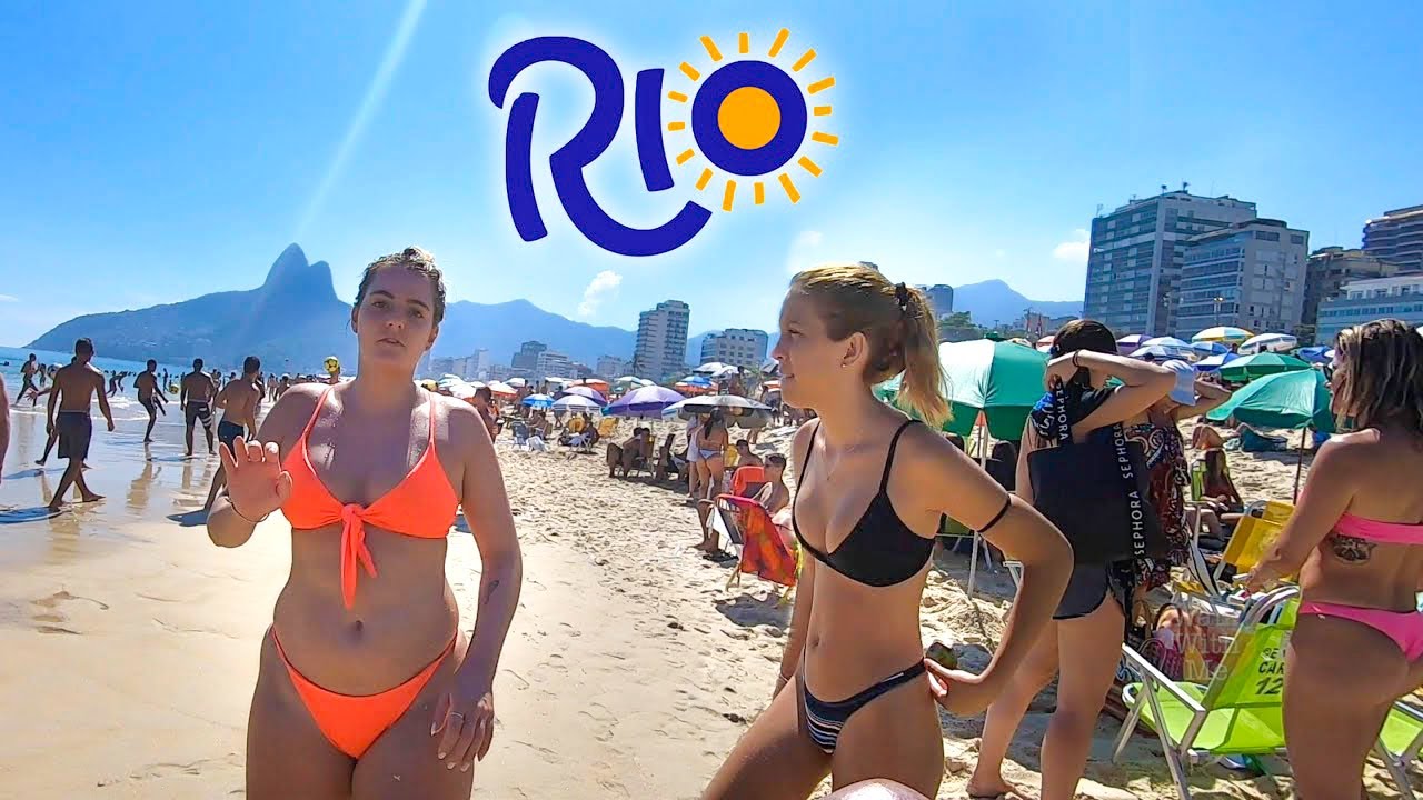Rio de Janeiro Leblon Beach Walk Brazil film February 2021