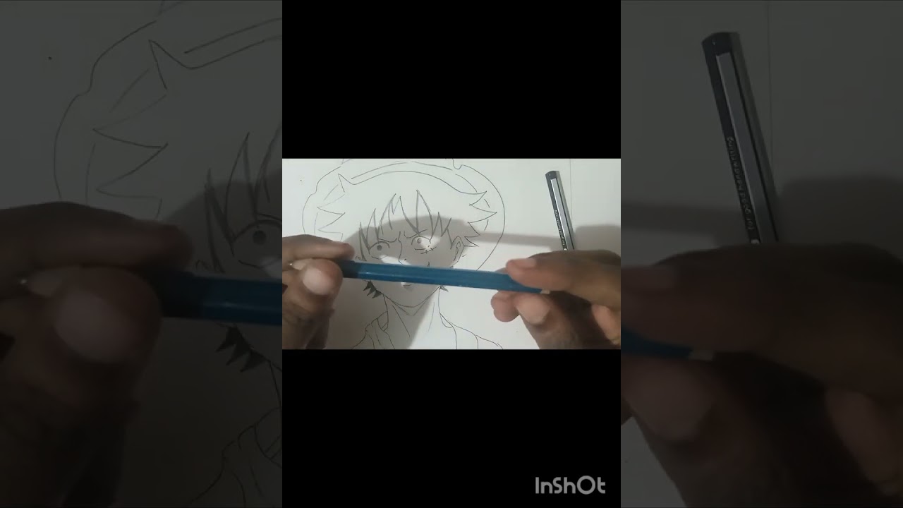 One piece anime luffy drawing 😍😻
