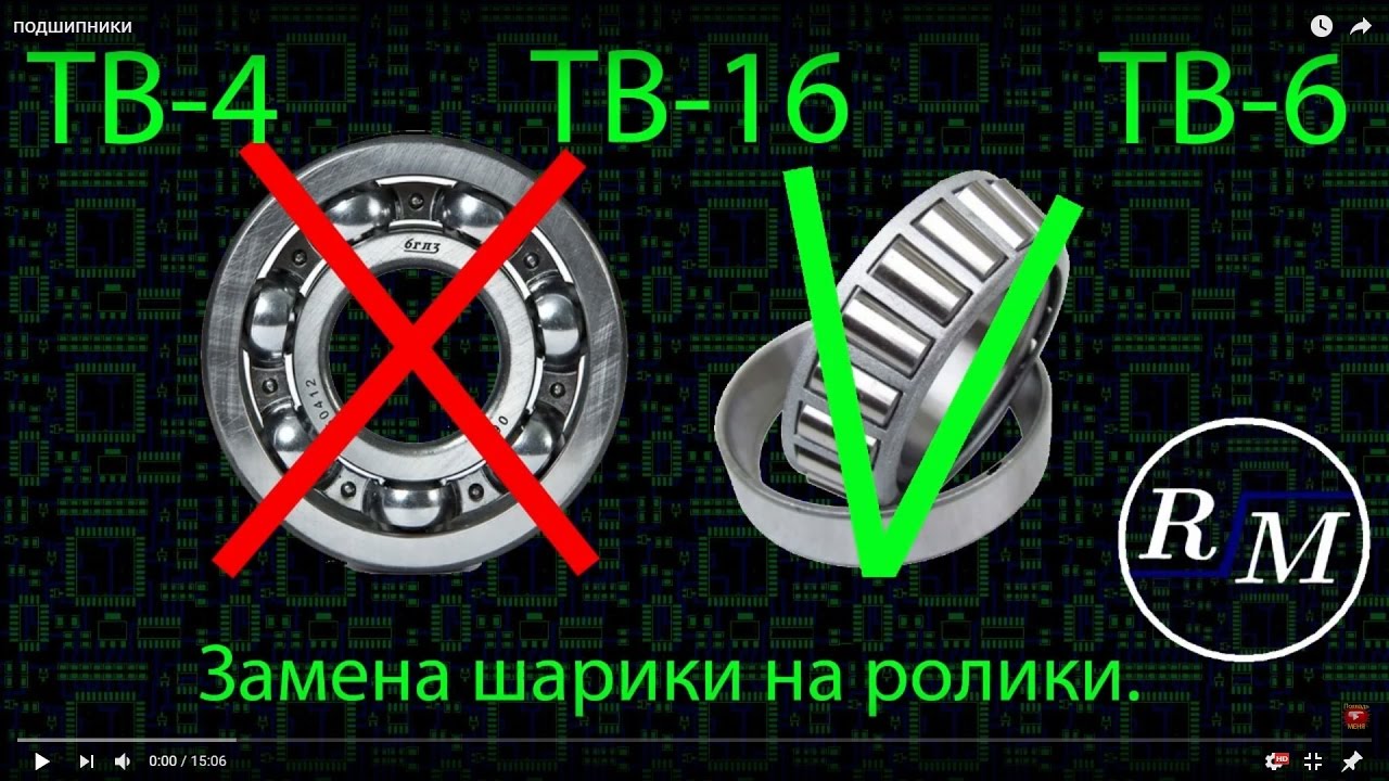 ТВ16 роликовые подшипники в переднюю бабку