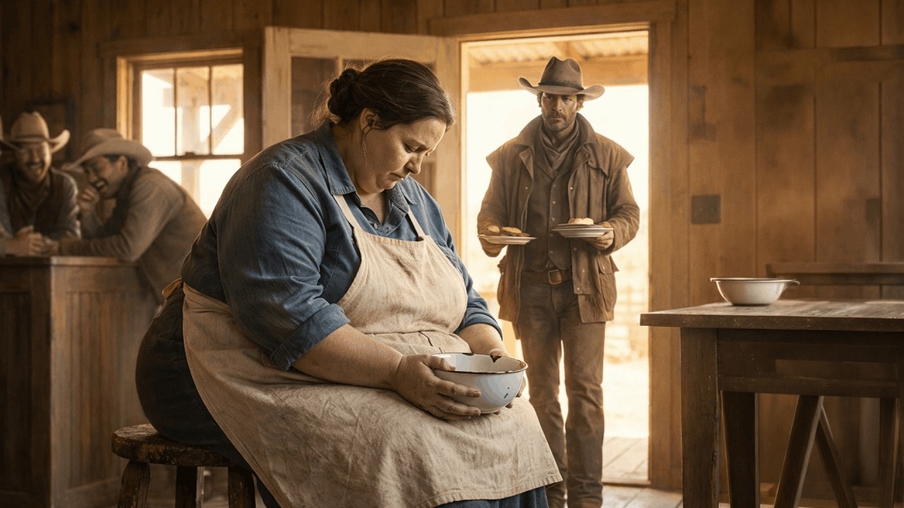 La cocinera obesa del rancho recibía sobras — hasta que un vaquero dijo: «Yo como lo que ella come».