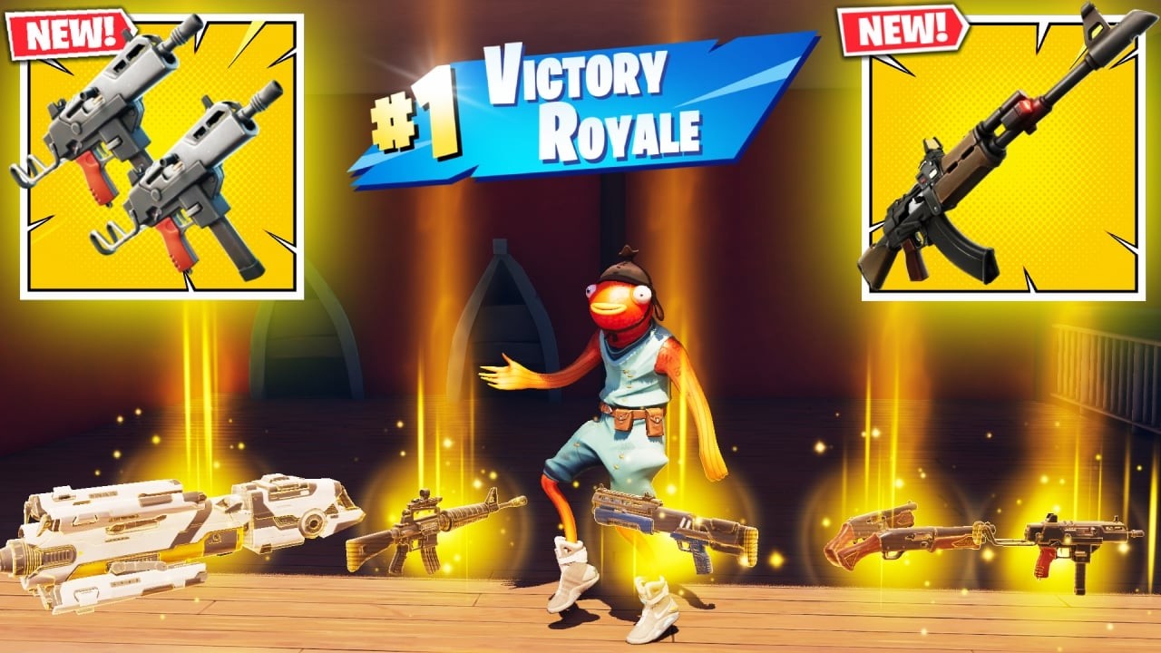 FISHSTICK vs ALL MYTHIC WEAPONS ( FORTNITE CHAPTER 7 SEASON 1)