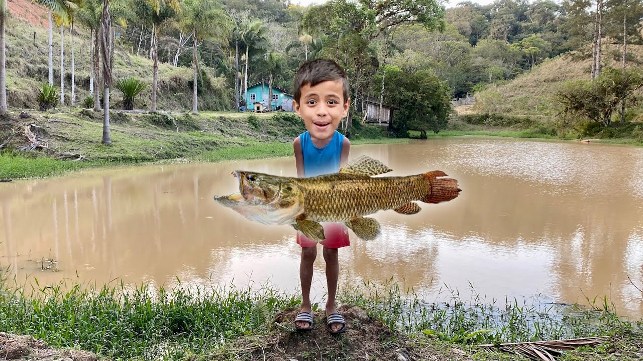 PESCAMOS COM NOSSO NOVO EQUIPAMENTO DE PESCA.