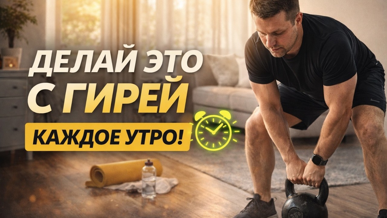 Делай это каждое утро всего с одной гирей и будешь здоров и подтянут