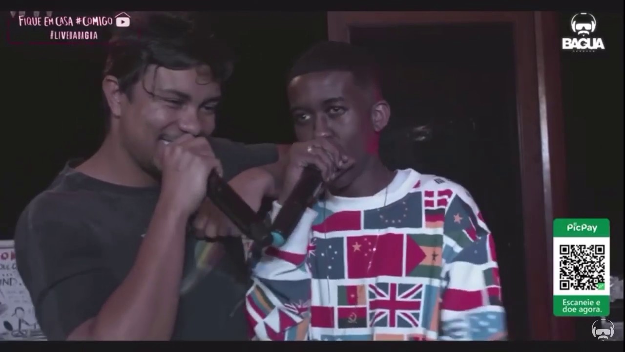 Xamã e Jhony batalhando na live