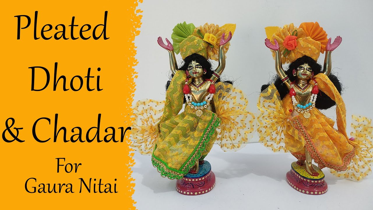 Gaura Nitai Simple Dhoti, Chadar Cutting & Stitching Tutorial For Beginners (DESIGN-5)