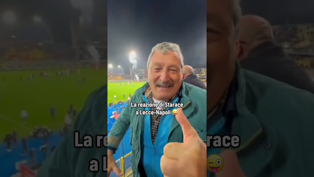 TOMMY STARACE allo stadio: sentite come esulta per LECCE-NAPOLI! 👀🥳