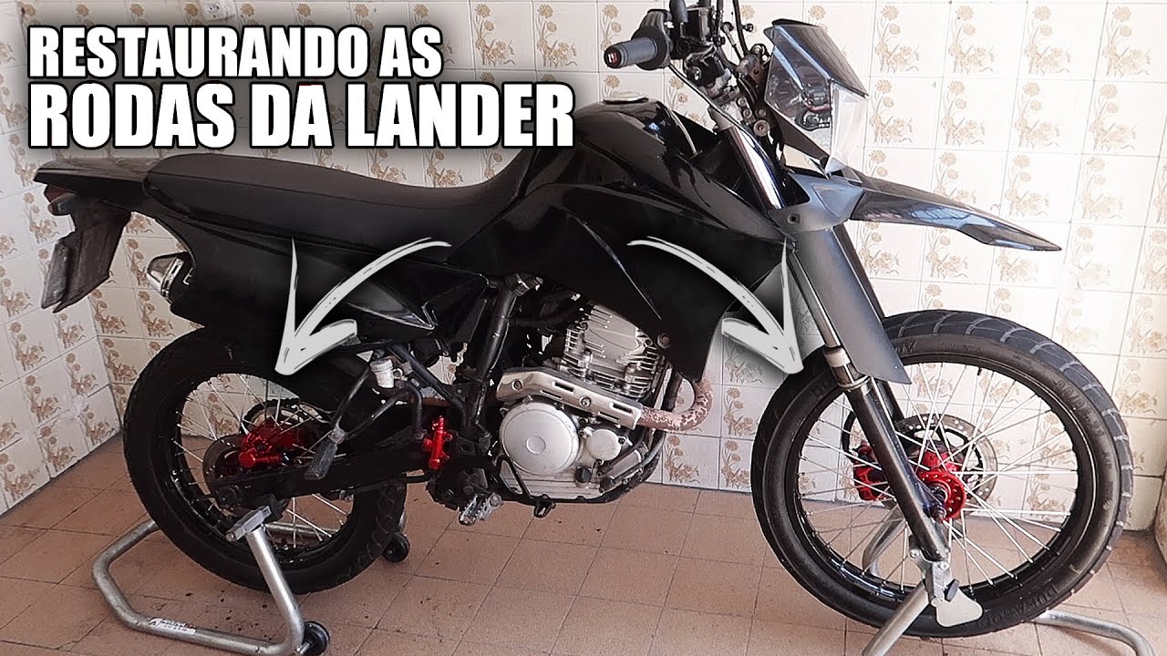 RESTAURANDO AS RODAS DA LANDER - PINTURA VERMELHO METALICO E BLACK PIANO