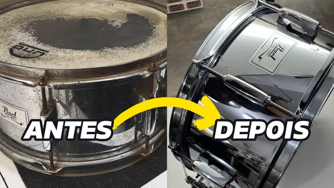 Restaurando uma caixa de bateria PEARL Steel Shell