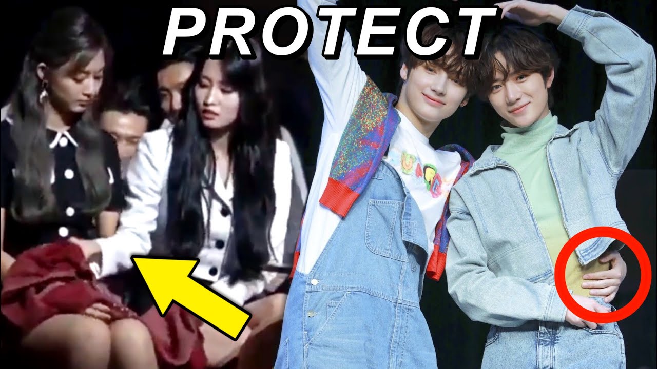 Kpop idols protecting others from wardrobe Malfunction