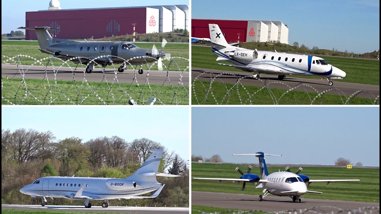 7 minutes of General Aviation Action at Luxembourg Int’l Airport
