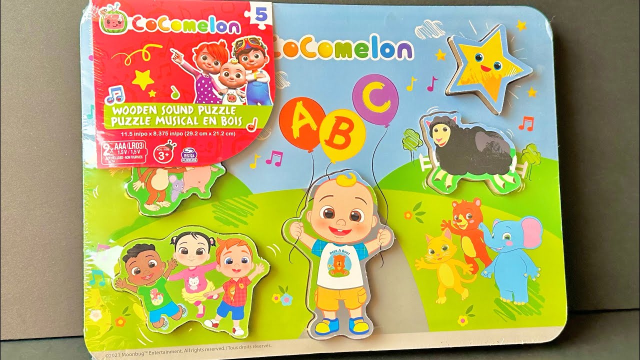 Unboxing COCOMELON Wooden Sound Puzzle