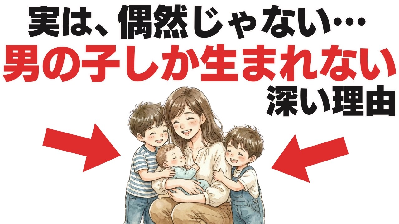 男の子しか生まれない理由。科学的な要因と、もう一つの真実とは？【子育て雑学】