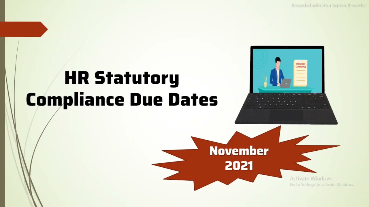Statutory Compliance November 2021 | Labour Law Compliances 2021 | 
