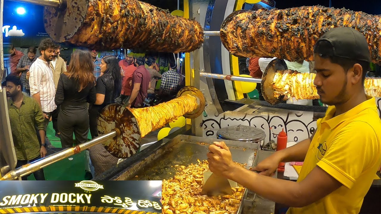 Bangalore Famous 📍Coal Shawarma Roll at Smoky Docky, Hyderabad |  Amazing Food Zone