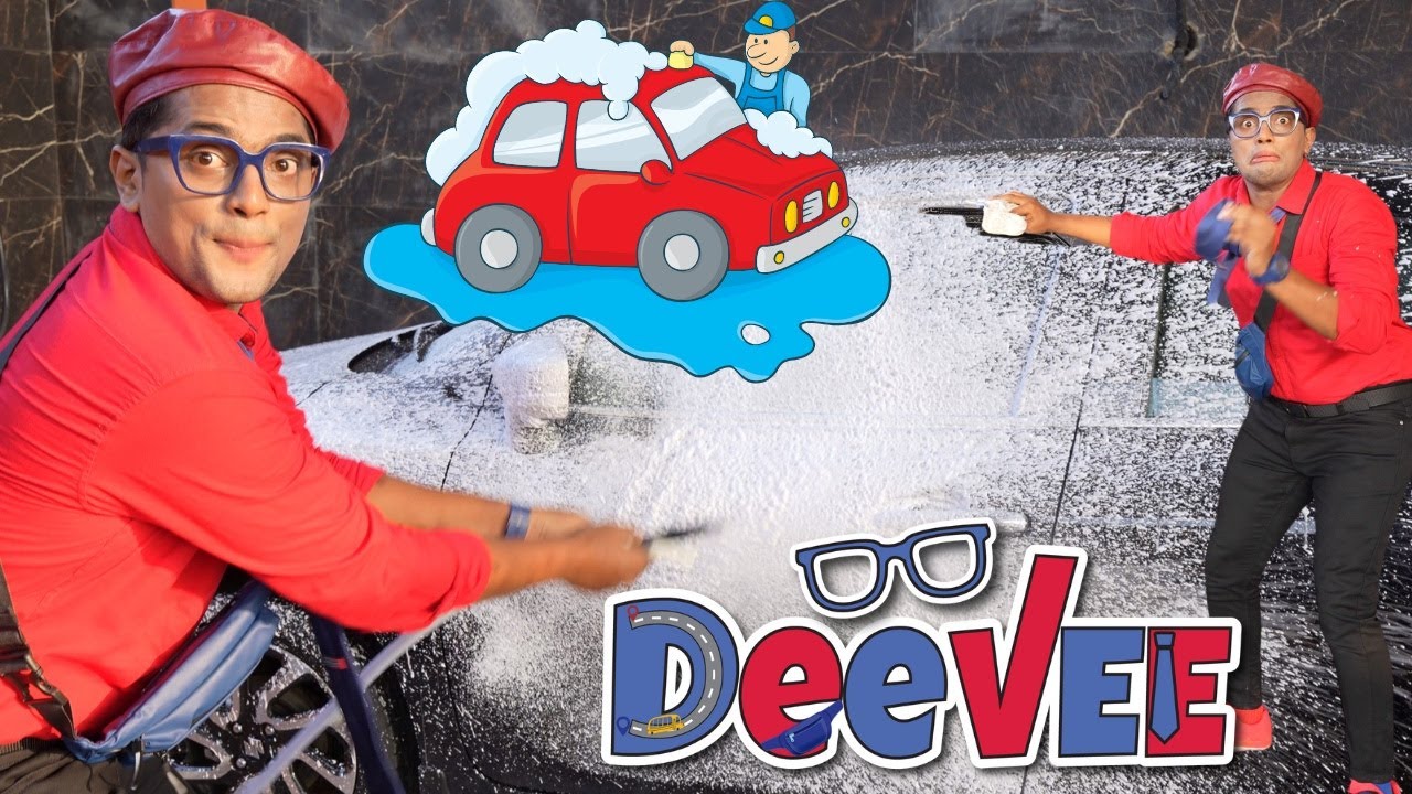 Deevee Washes A Car | Cars For Kids | Learn Vehicles For Kids | Educational Videos For Kids