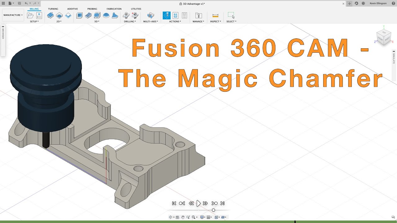 Fusion 360 — параметры траектории инструмента «Фаска»