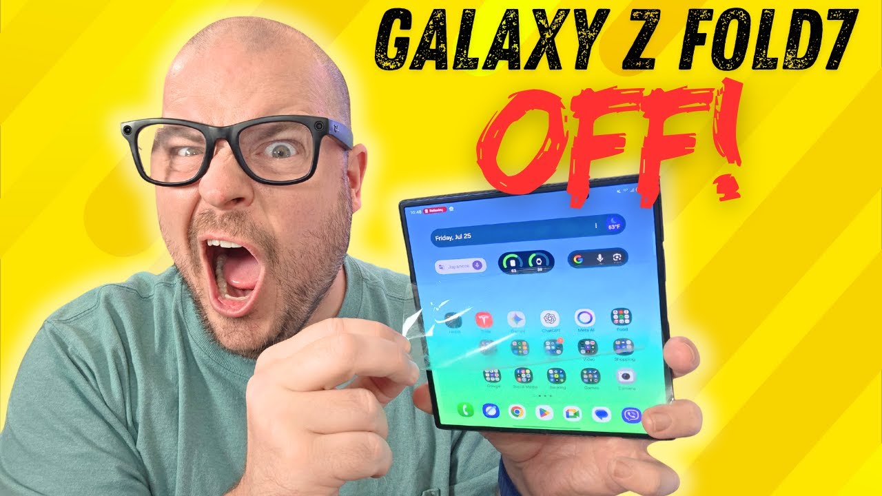 Galaxy Z Fold 7 I Removed The Screen Protector: What Happens If You Peel This Off? 😳