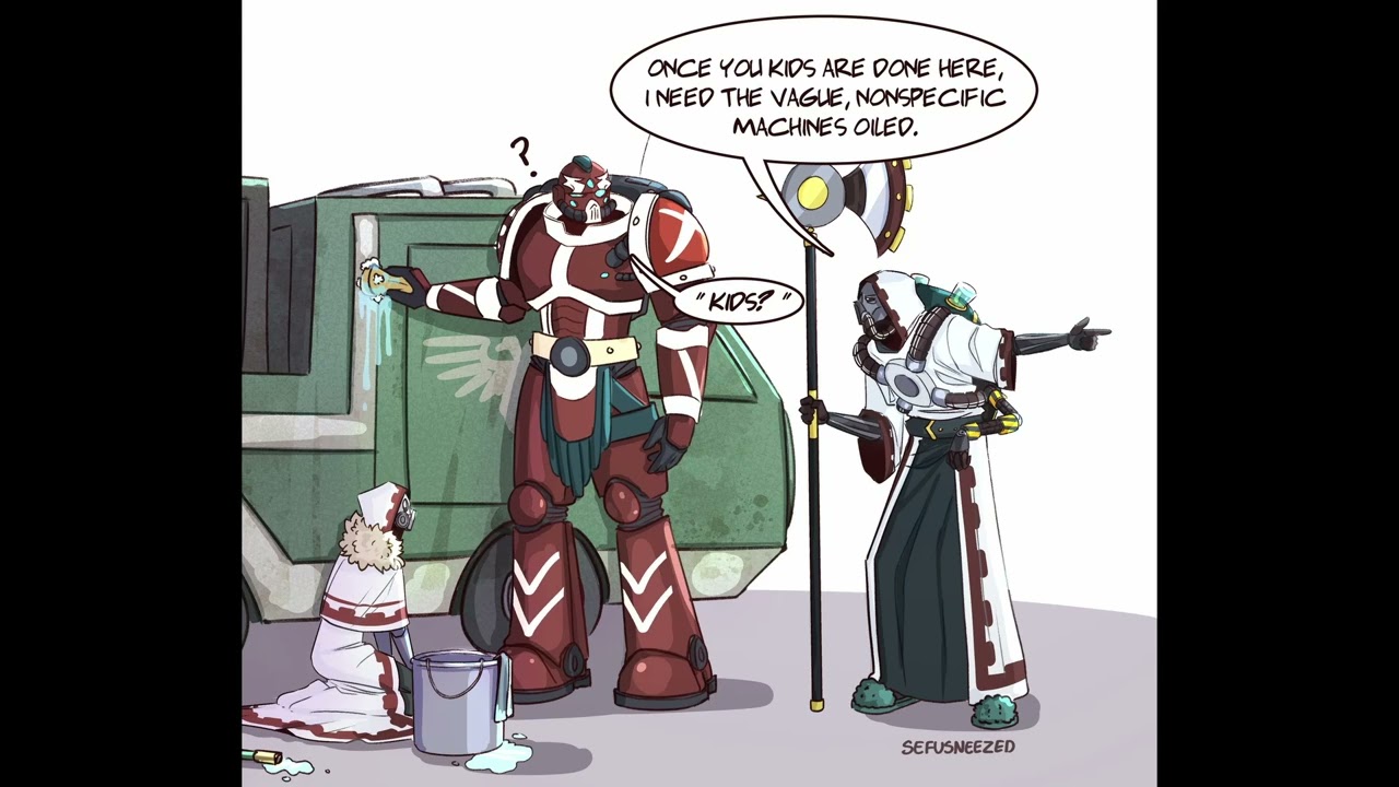 Warhammer 40K: Old Archmagos yells at Space Marine