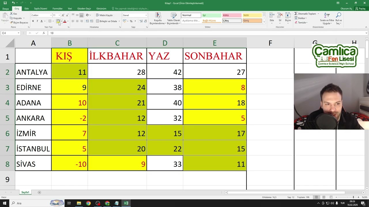 Excel #ders3 [Verileri Kategorize Etmek]