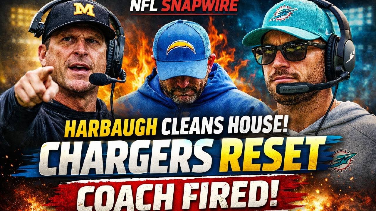 JIM HARBAUGH MAKES SHOCKING COACHING MOVE AS CHARGERS RESET OFFENSE AROUND MIKE MCDANIEL