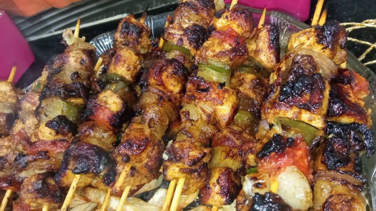 بروشات الدجاج المشوي 😋  les brochettes de poulet grillé 👌🏻