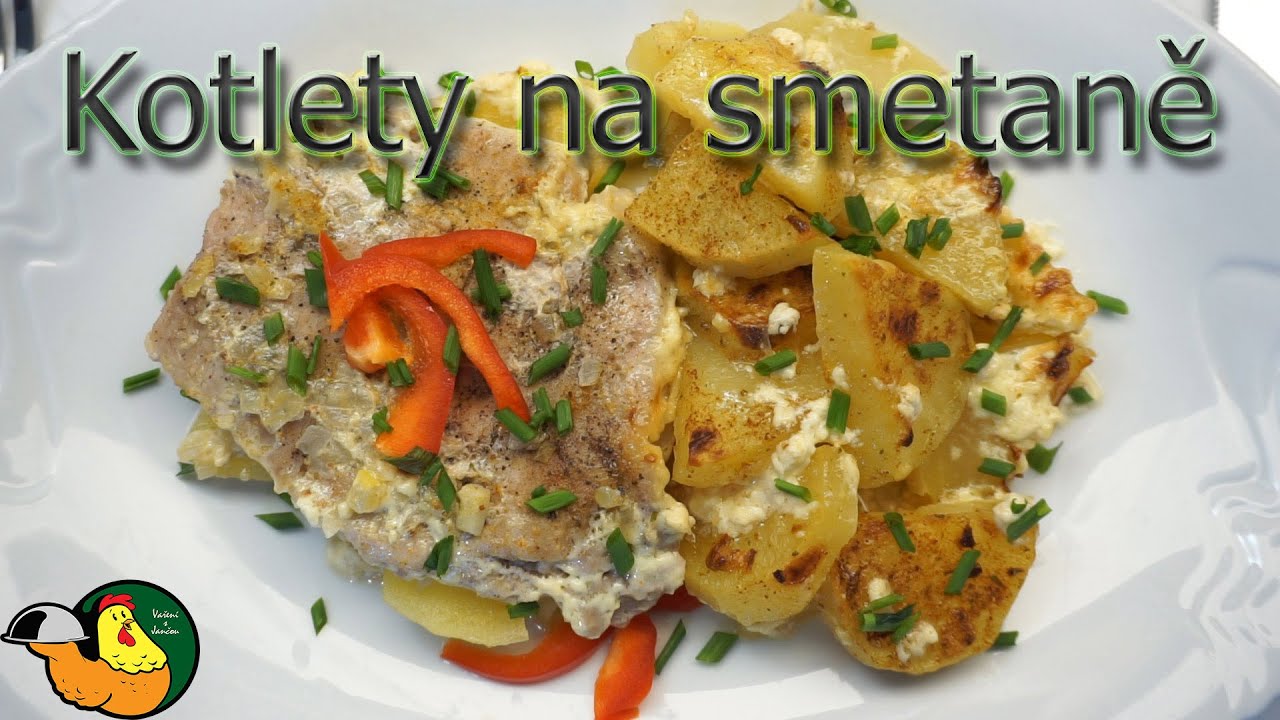 Kotlety na smetaně zapečené s brambory