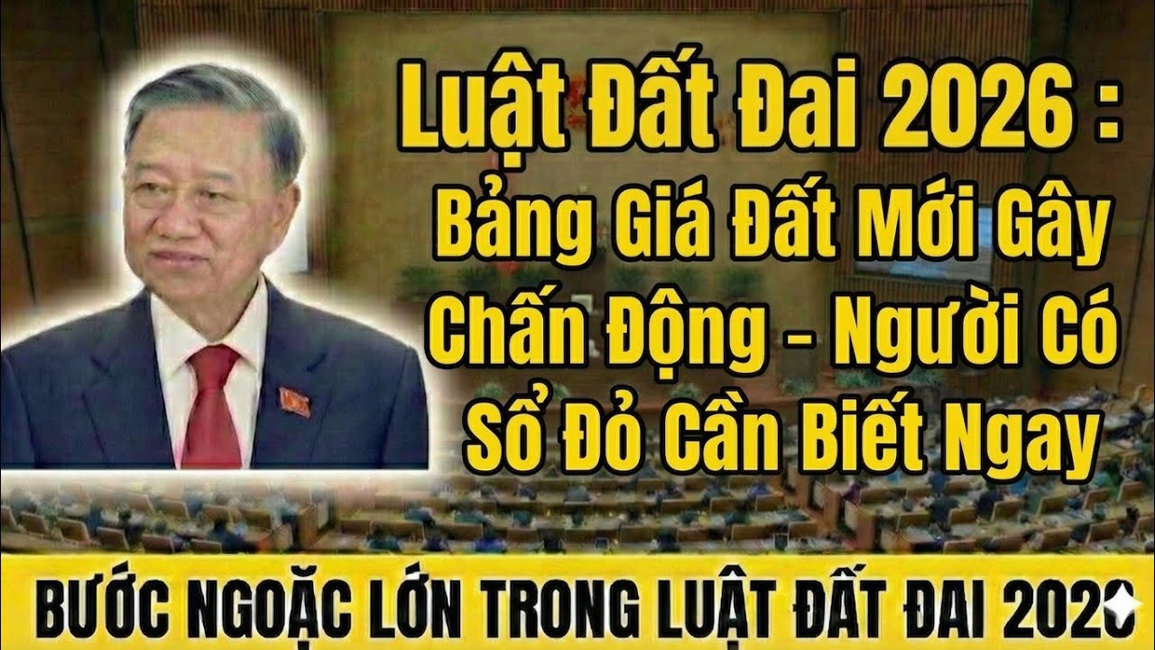 Luật Đất Đai 2026 : Bảng Giá Đất Mới Gây Chấn Động – Người Có Sổ Đỏ Cần Biết Ngay