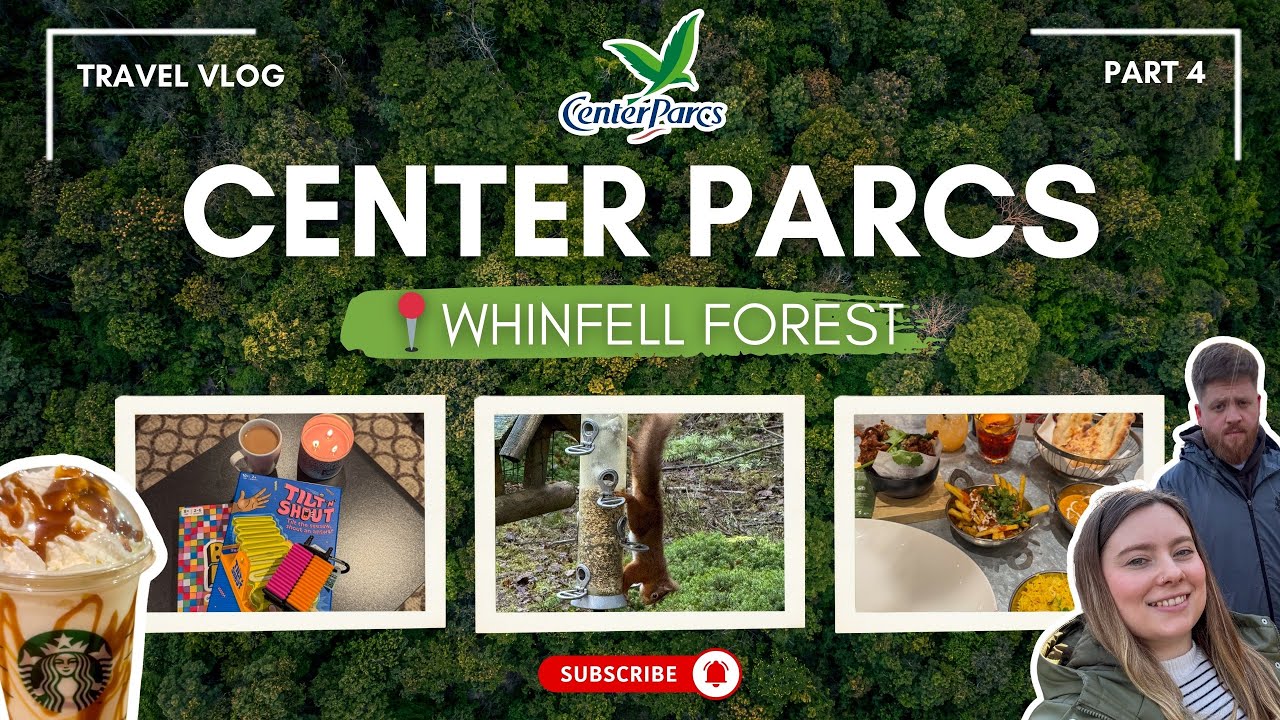 CENTER PARCS VLOG 4 🐿️ 🇮🇳 🧩 Bird hide & red squirrels! Starbucks, Indian & games | Whinfell Forest