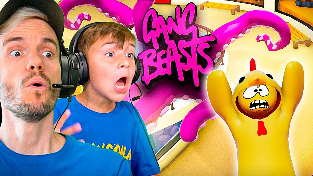 CUIDADO COM O POLVO GIGANTE NO GANG BEASTS - Família Brancoala Games
