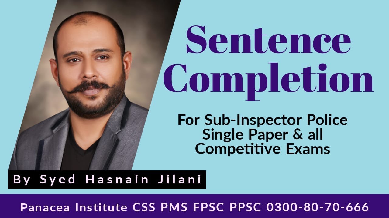 English Sentence Completion FPSC PPSC & all Competitive Exams
