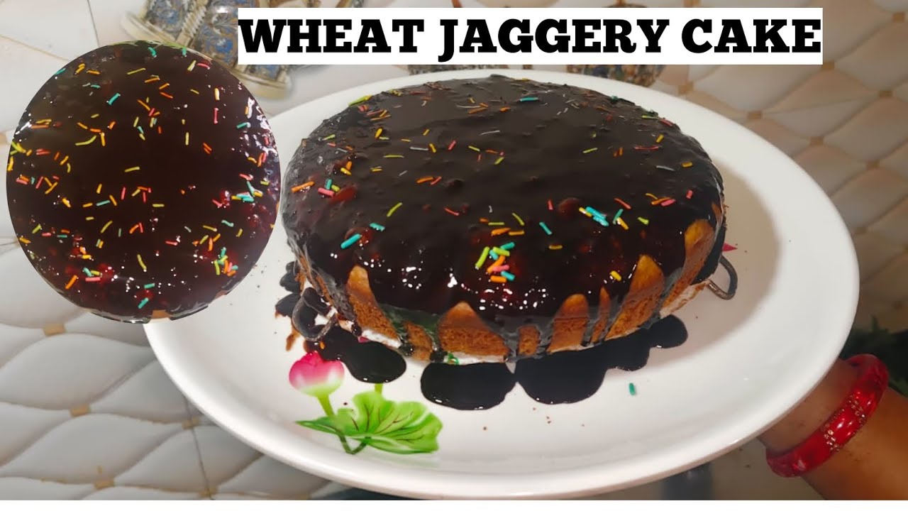 Healthy Wheat Jaggery Cake | no egg no oven cake recipe 