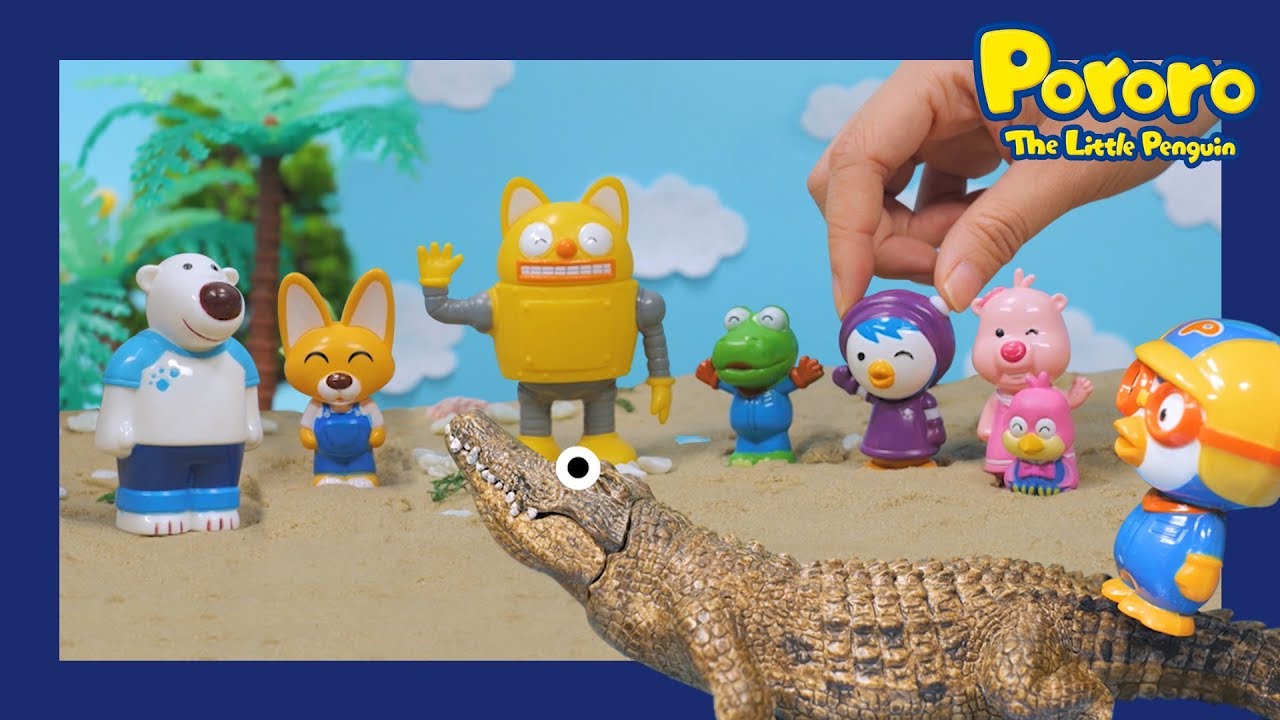 Shark attack !! | The Adventures on Summer Island 1 | Pororo Toys | Pororo's mini world