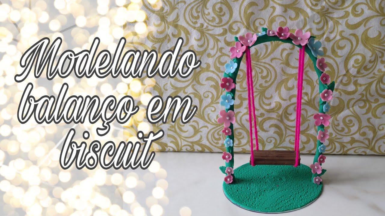 DIY Modelando balanço em biscuit- Gerlania Thays