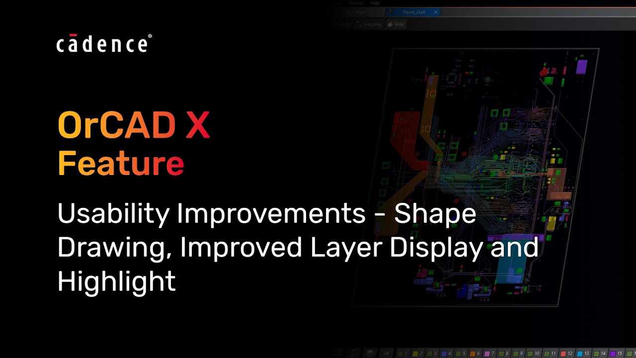 Usability Improvements - Shape Drawing, Improved Layer Display and Highlight in OrCAD X