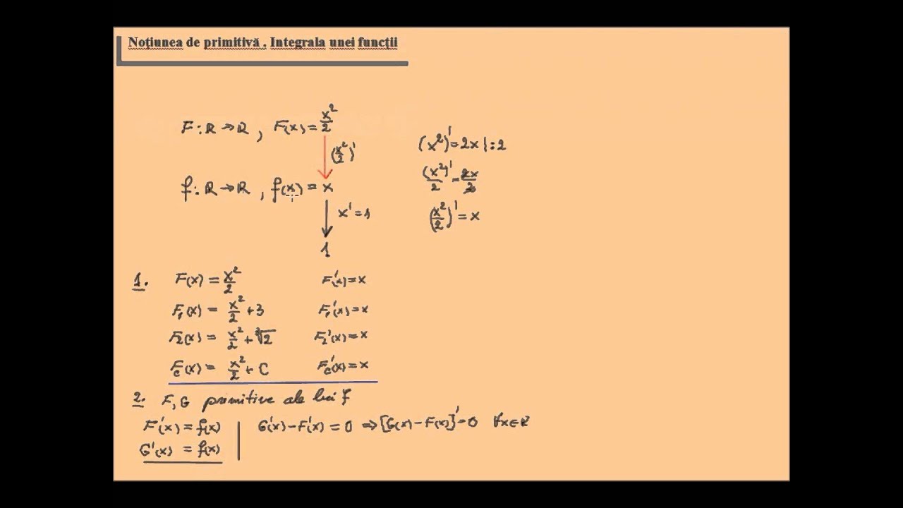 Primitiva unei functii. Notiunea de integrala (lic_primitive1)