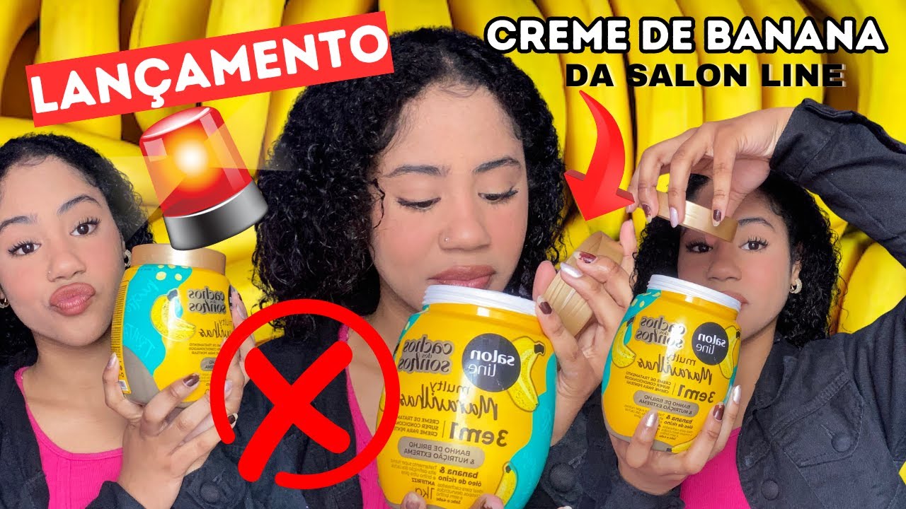 Testando o Creme de Pentear de Banana da Salon Line 🍌