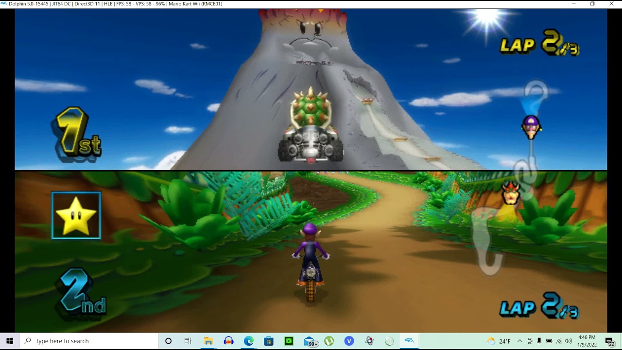 Mario Kart Wii 2 Player GCN DK Mountain