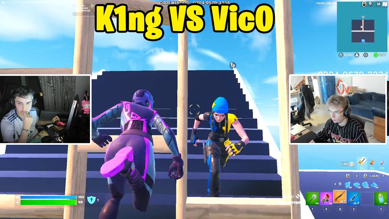 K1ng VS Vic0 1v1 Buildfights!